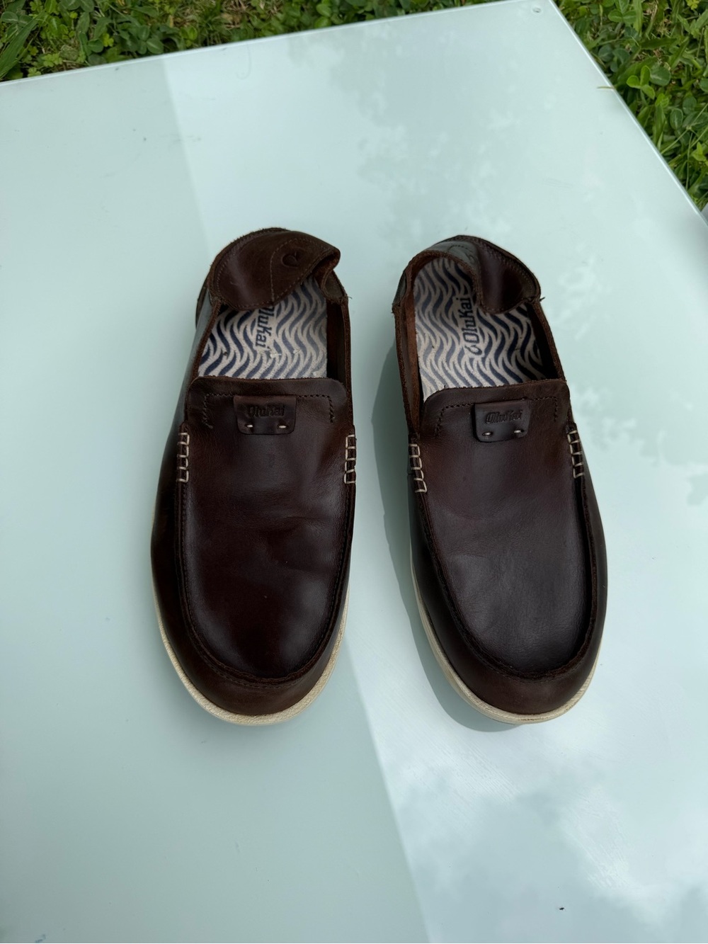 OluKai Kekaha leather loafers - sz 12